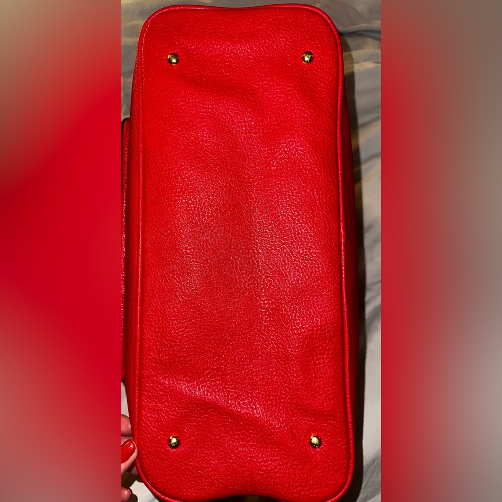 Steve Madden Red Leather Satchel - Picture 3 of 9